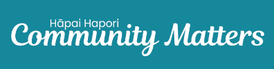Hāpai Hapori Community Matters Logo